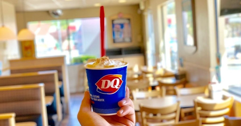 imagine of hand showcasing a blizzard at a DQ location