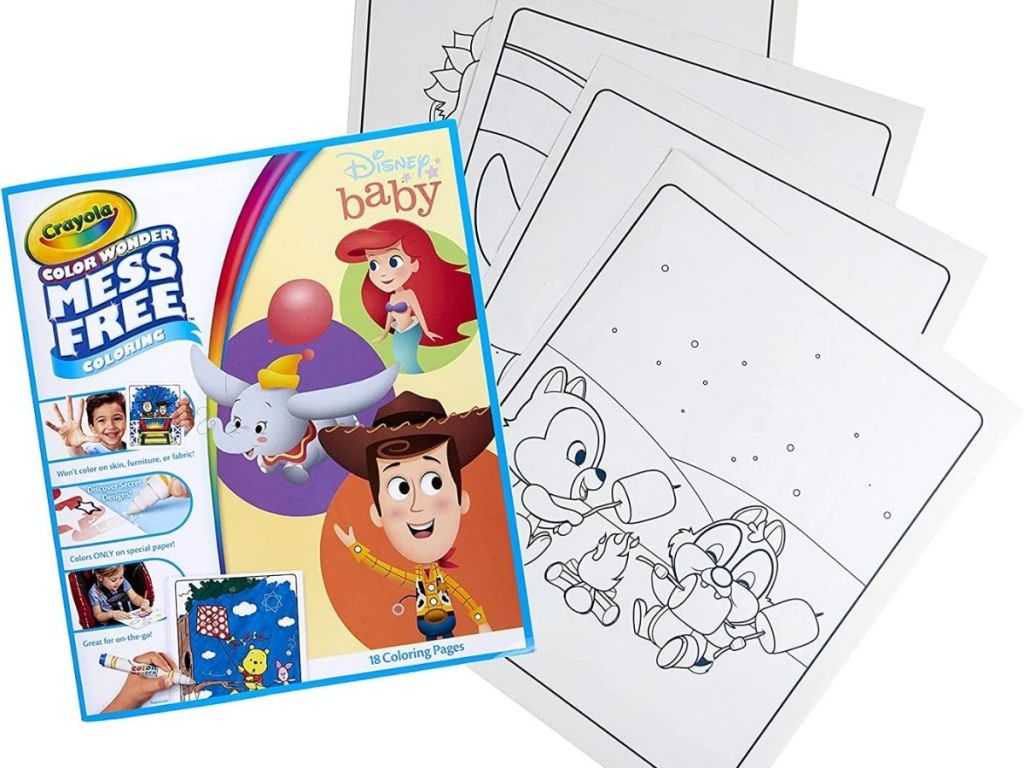 disney baby characters mess free coloring book crayola