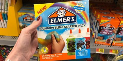 Elmer’s Rainbow Slime Starter Pack Only $3.64 on Amazon or Walmart.com | Includes 3 Bottles of Glitter Glue