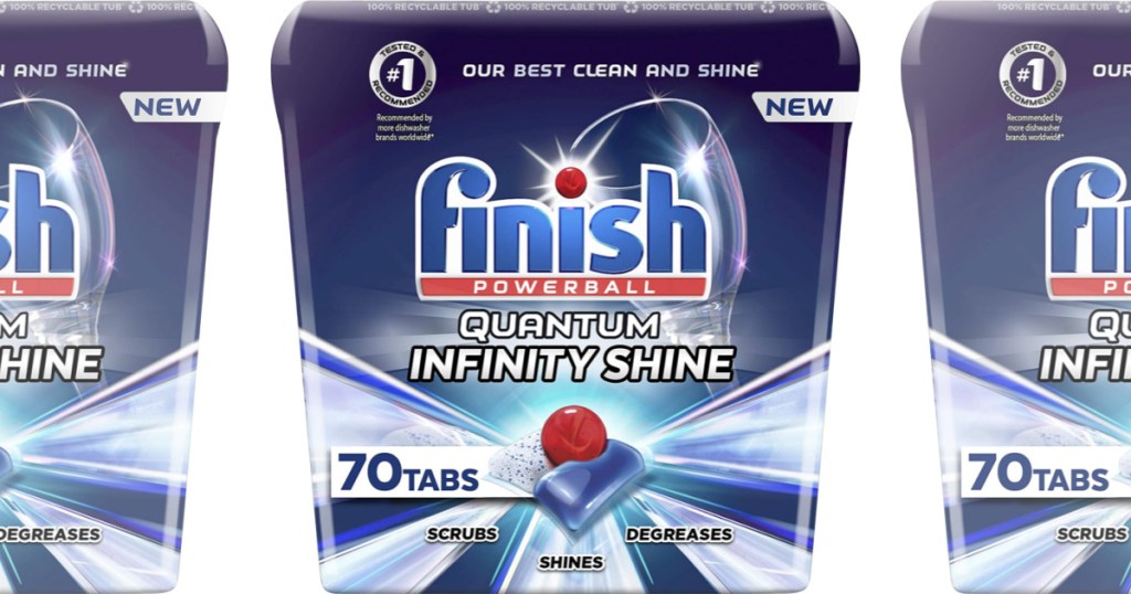Finish Quantum Infinity Shine dishwasher tabs container
