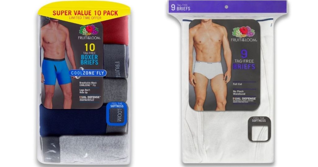 two packages of men's underwear