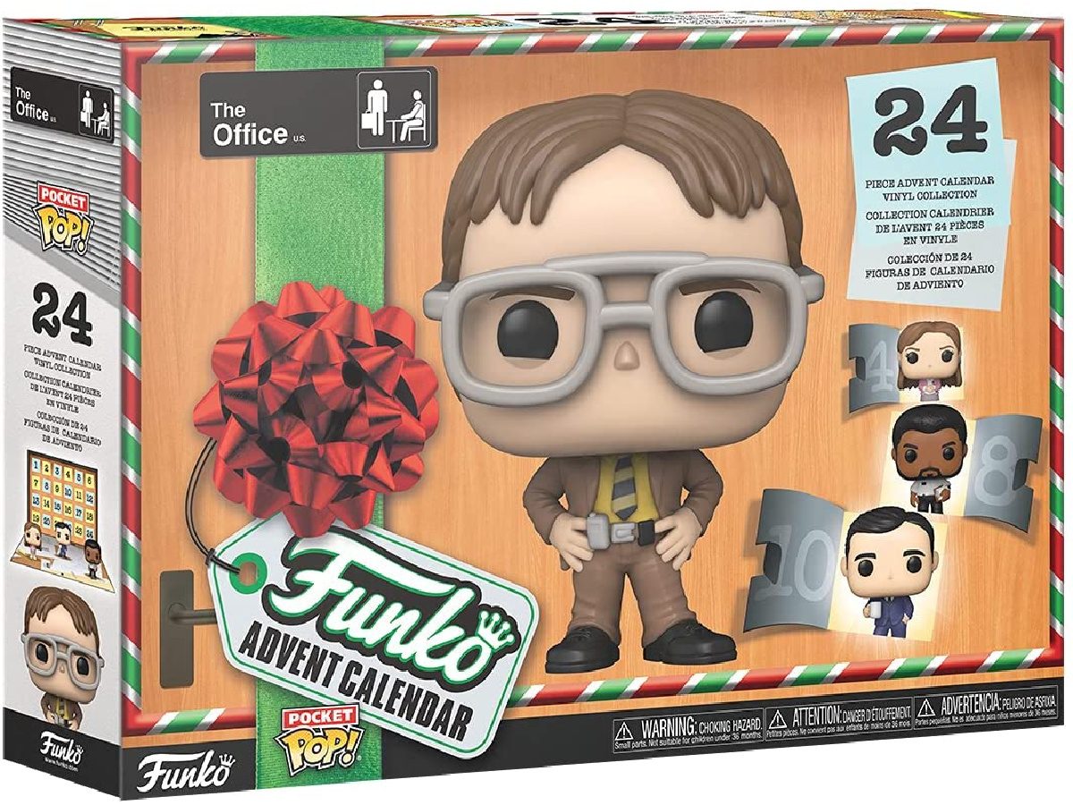 stock image of the cover of the office funko pop advent calendar