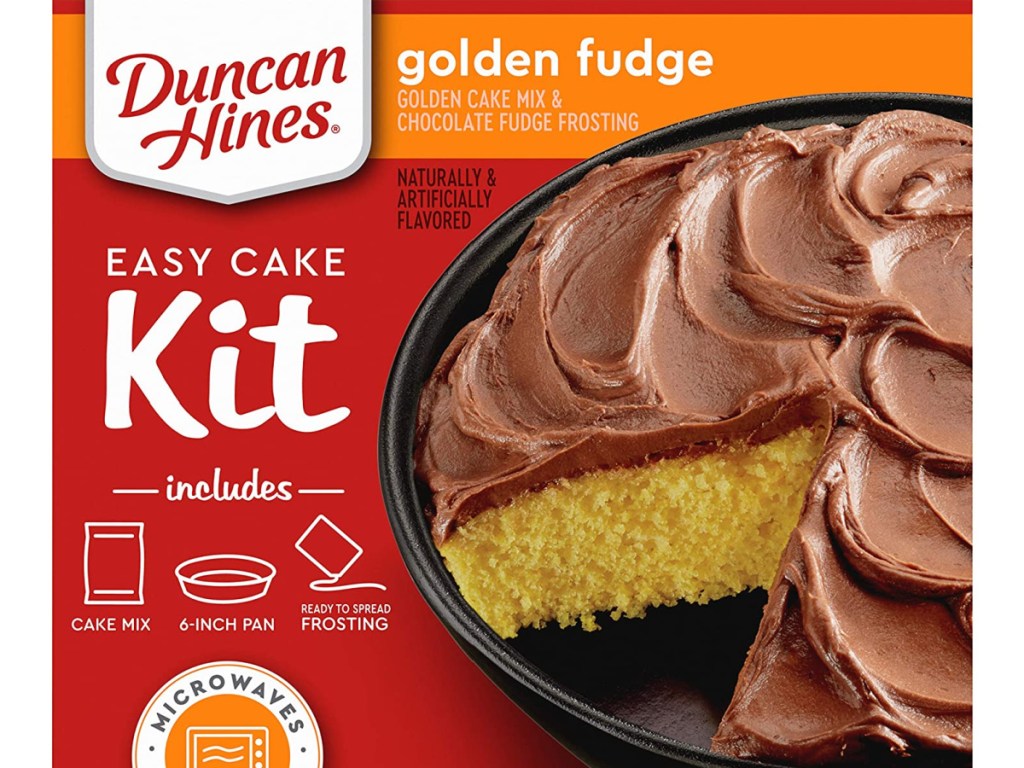 golden fudge duncan hines cake mix box