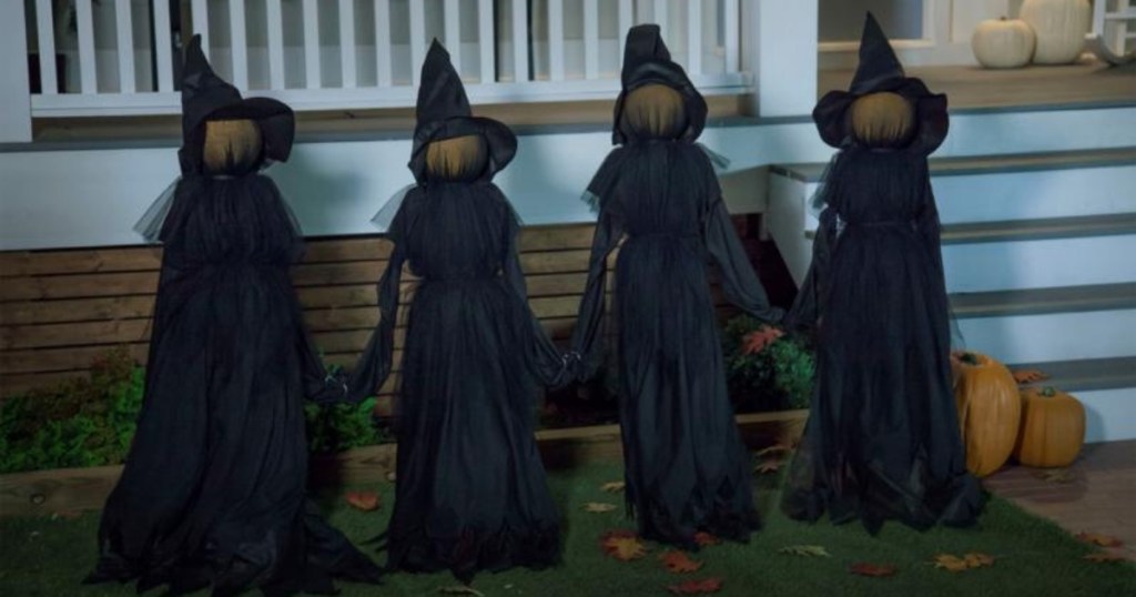 hsn halloween witches in front yard