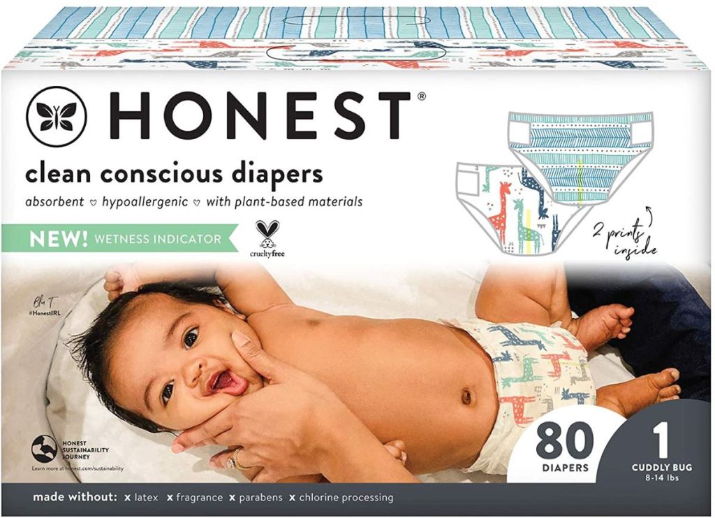box of Honest Company diapers
