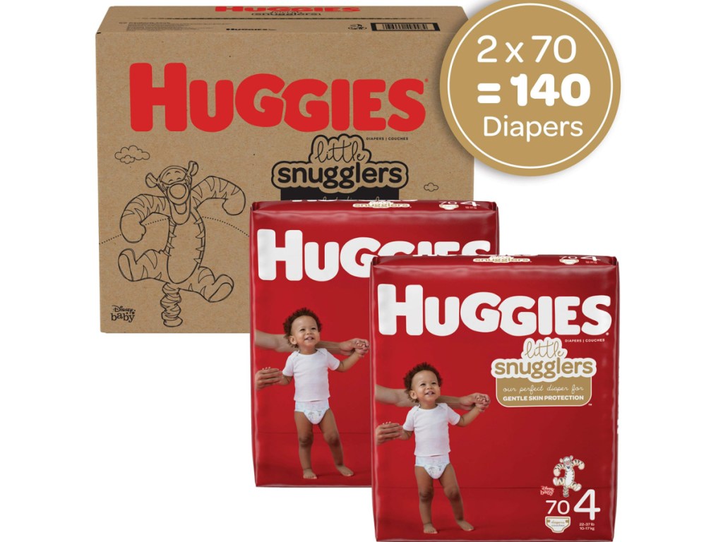 Huggies Little Snugglers Size 4 Diapers 140-Count