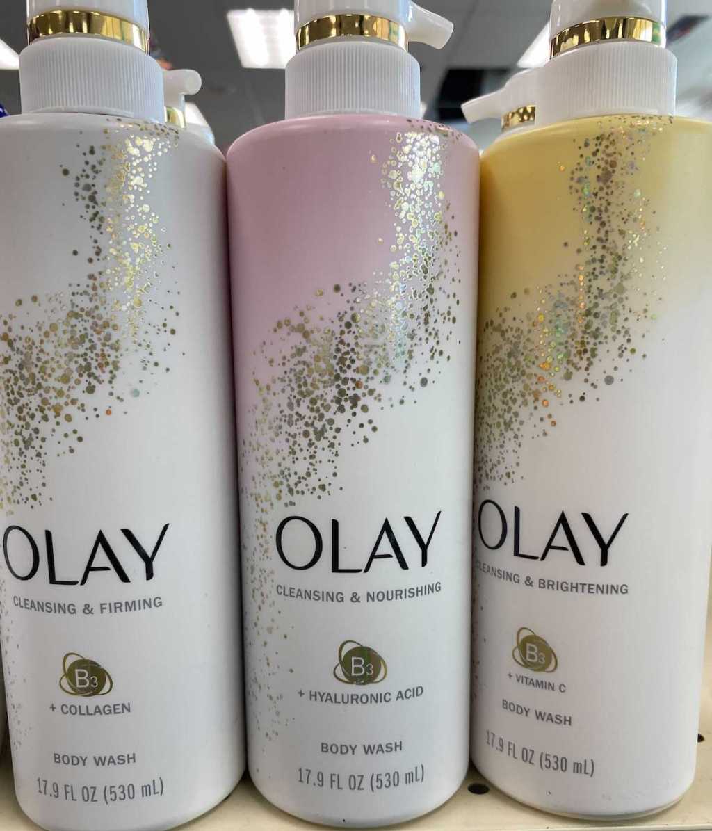 Olay Body washes on shelf