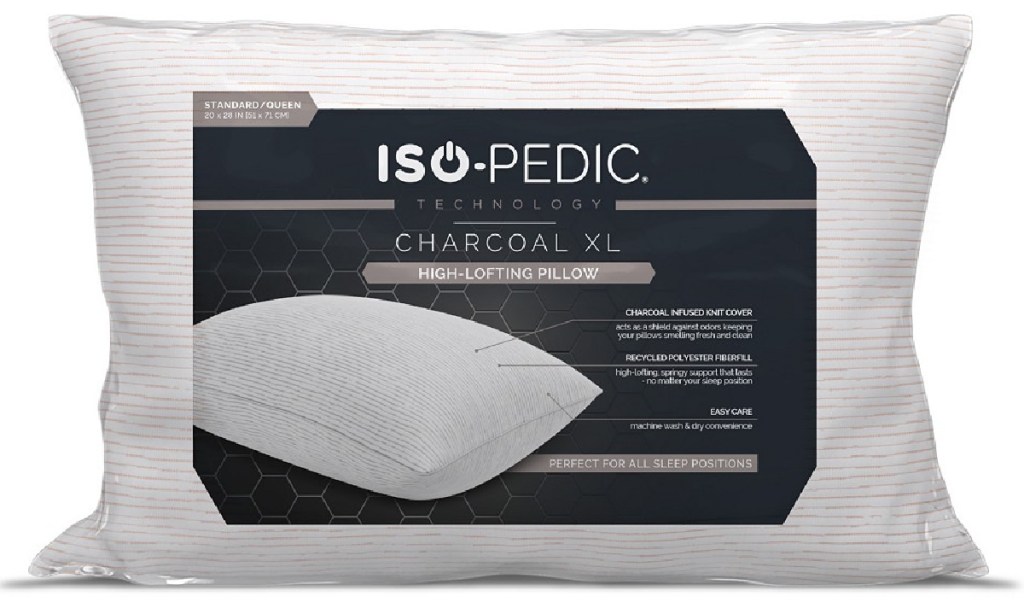 Iso-Pedic Luxury Knit Charcoal Infused Pillow