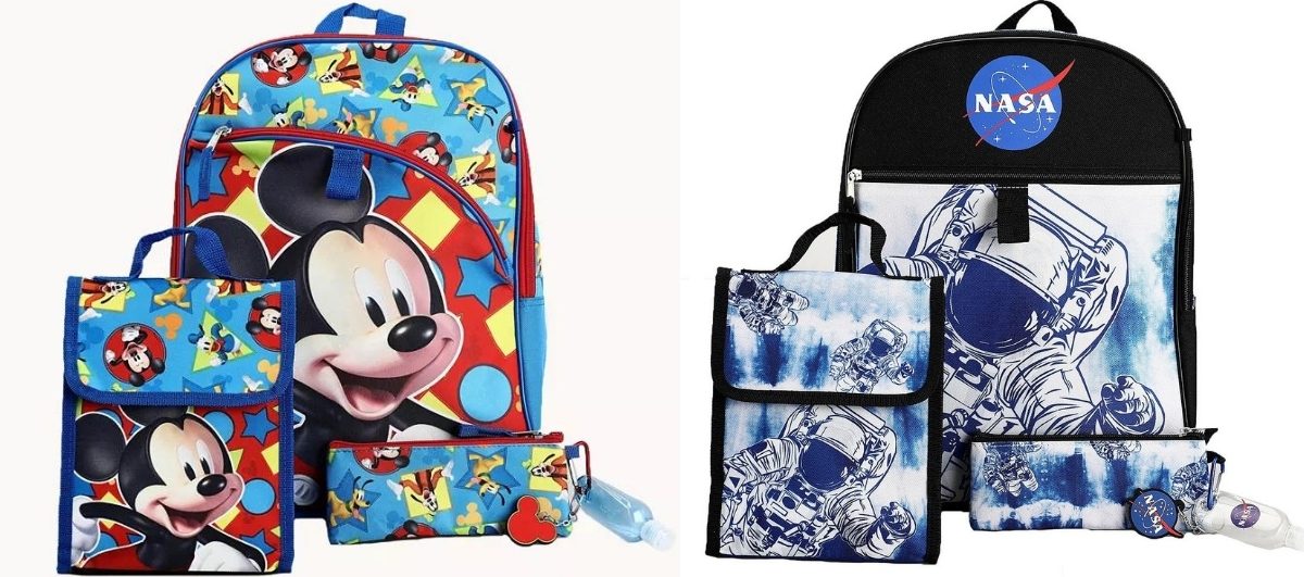 Kids 6-Piece Character Backpack Sets