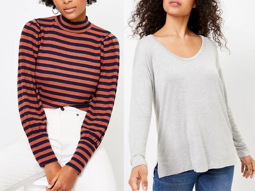 two women wearing LOFT clothing