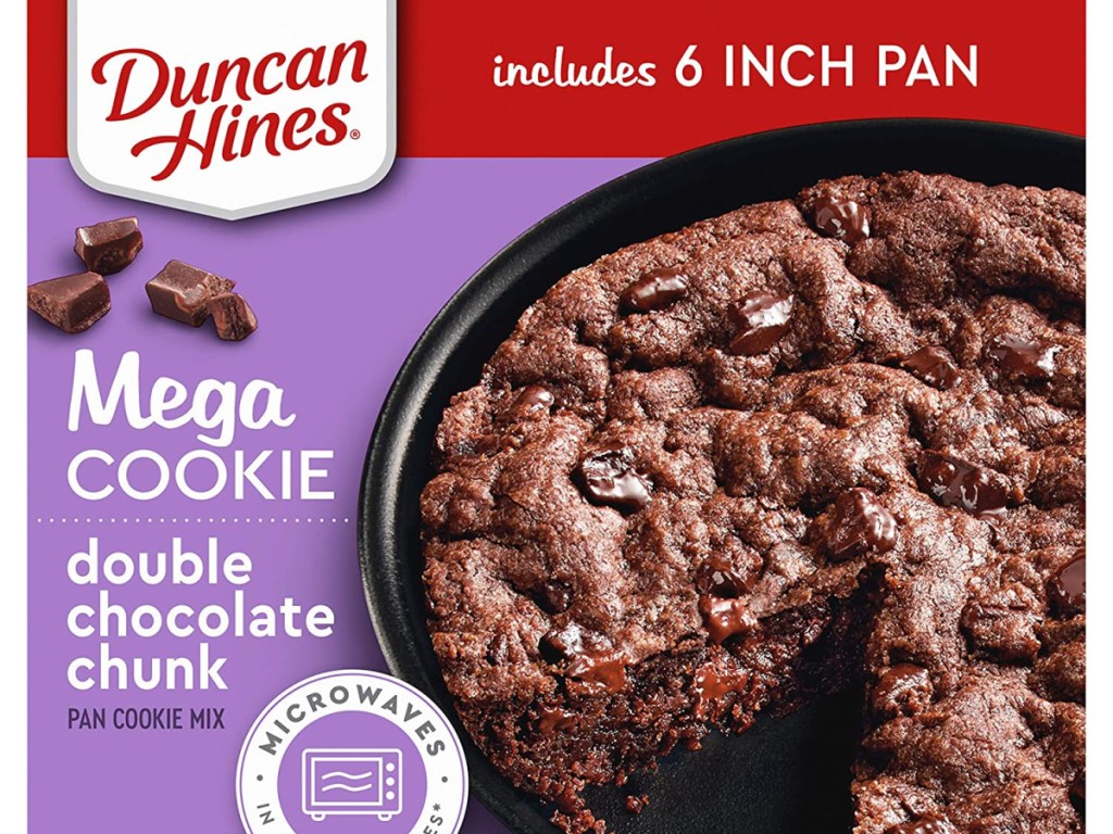 box of duncan hines mega cookie chocolate chunk