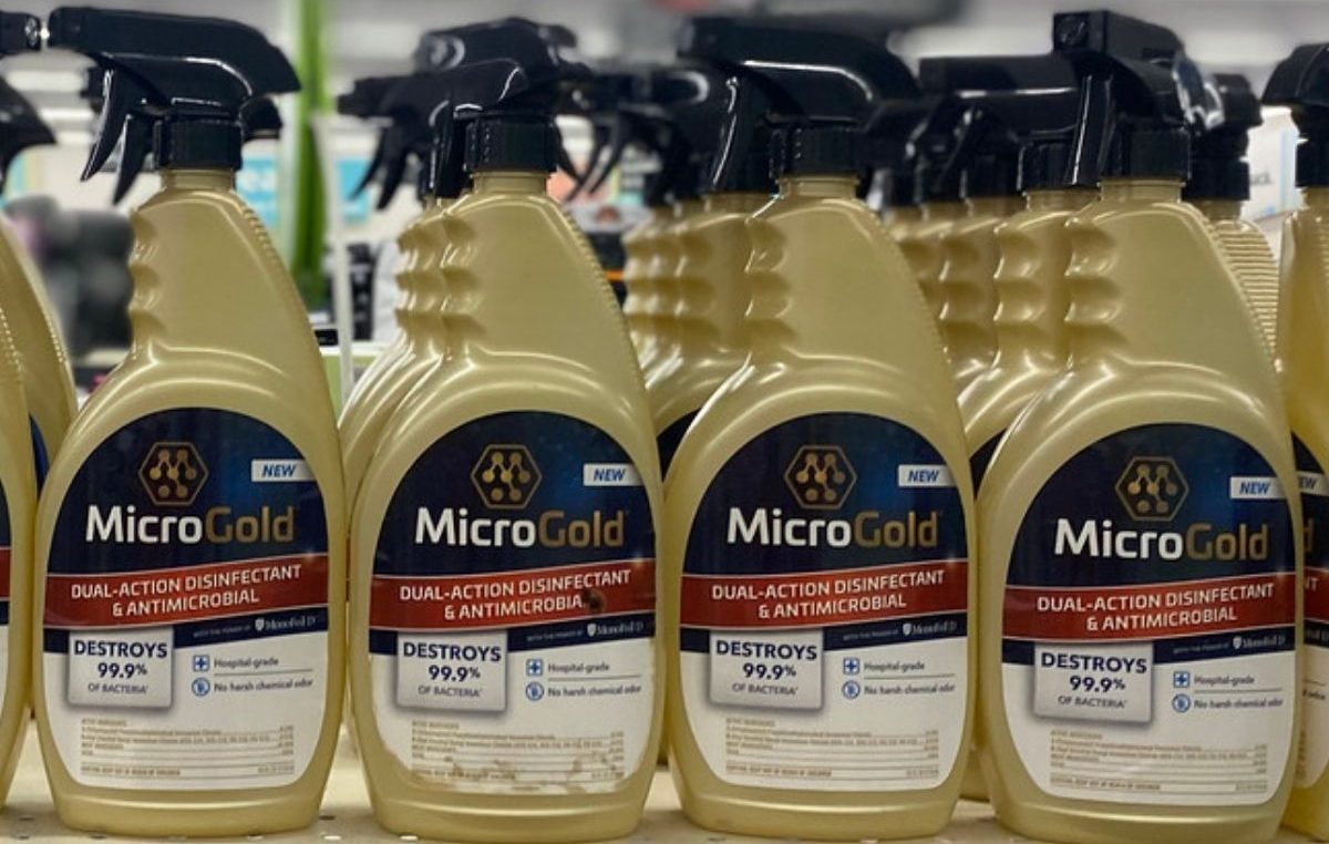 MicroGold Spray on store shelf
