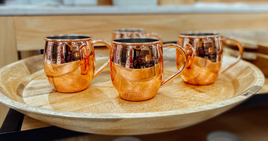 moscow mule mugs on display 