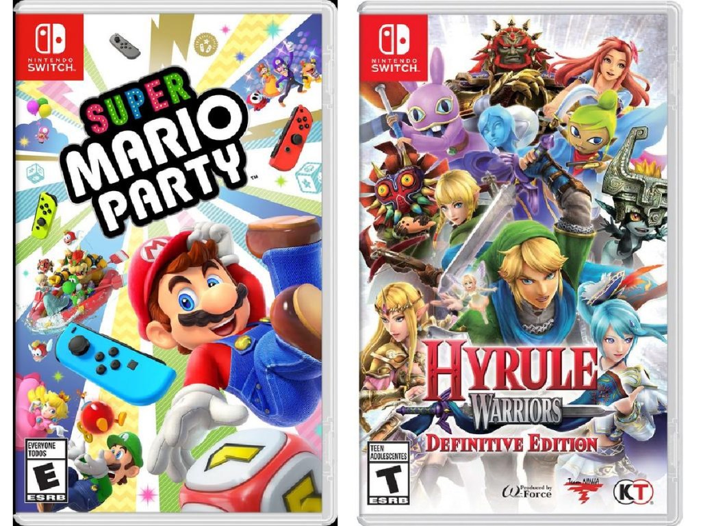 two Nintendo Switch video games
