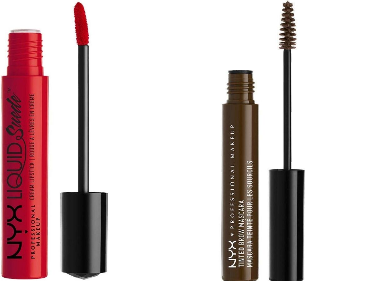 stock images of Nyx lip color and mascara