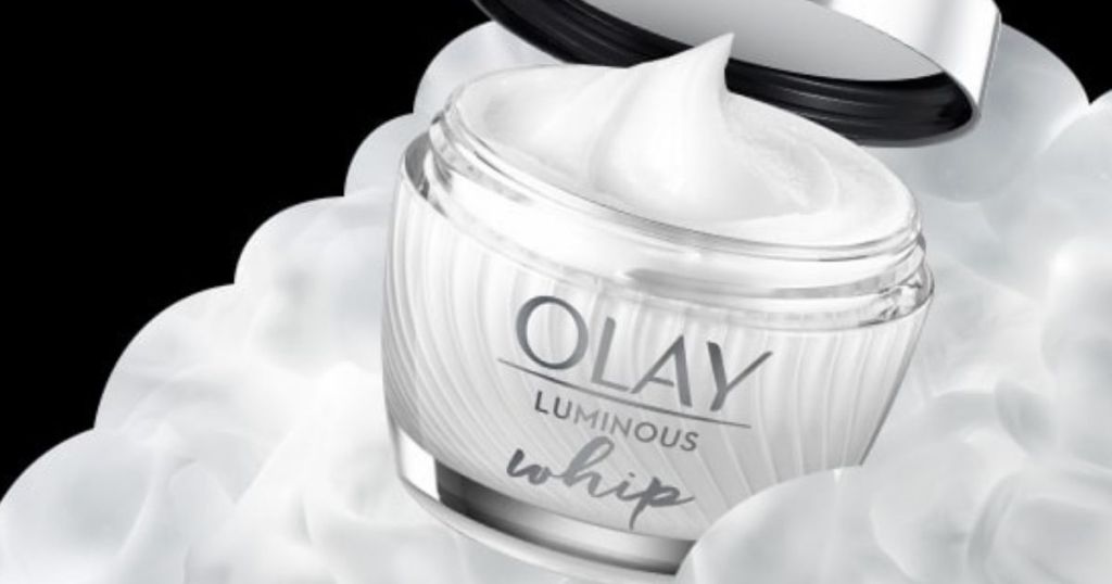 bottle of Olay Luminous Whip