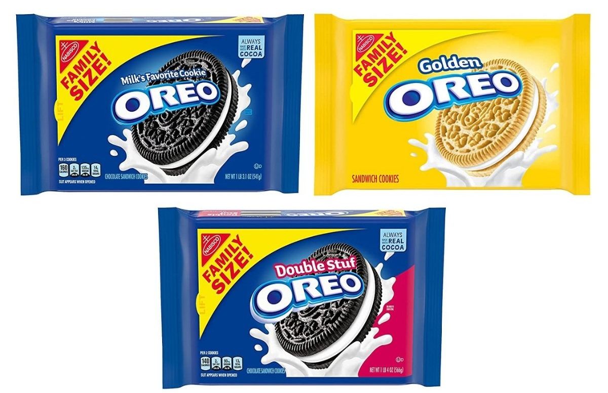oreo double stuf original and golden packages