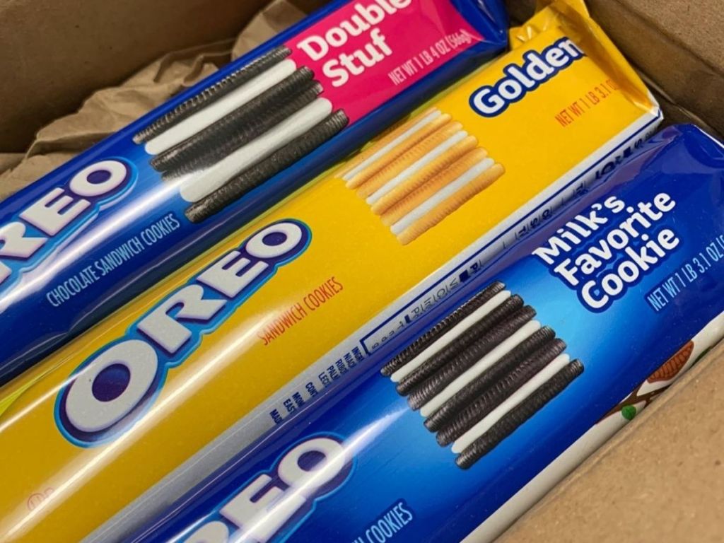 3 pack of oreos double stuf golden and original