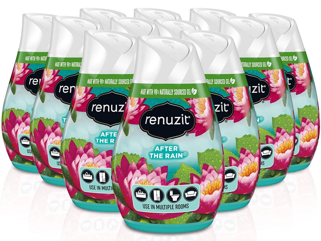 multiple bottles of renuzit after the ran together