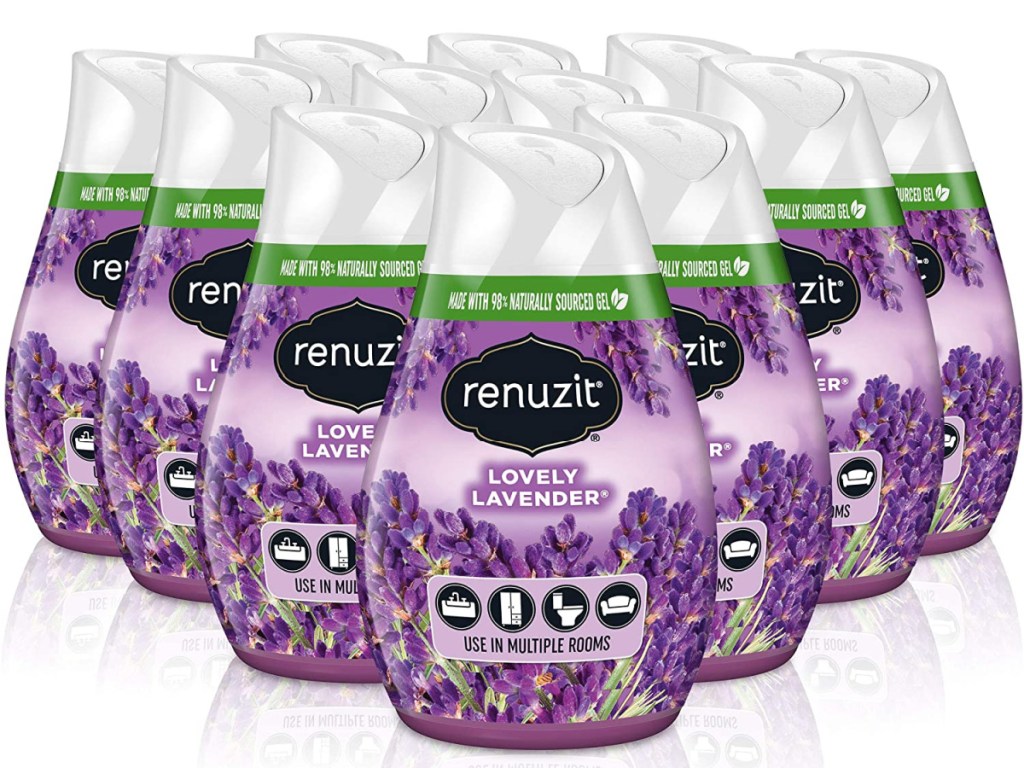 multiple bottles of renuzit lavender together