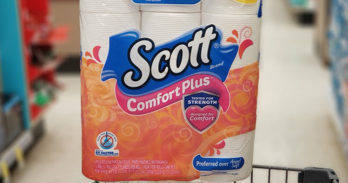 12-pack of Scott Comfort Plus toilet paper