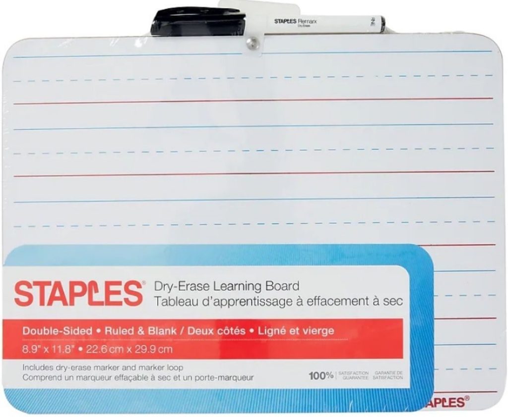 Staples Dry-Erase Learning Board