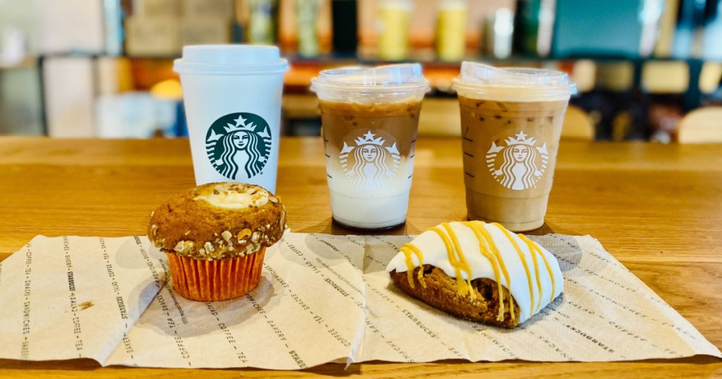 Starbucks Fall coffee and bakery items