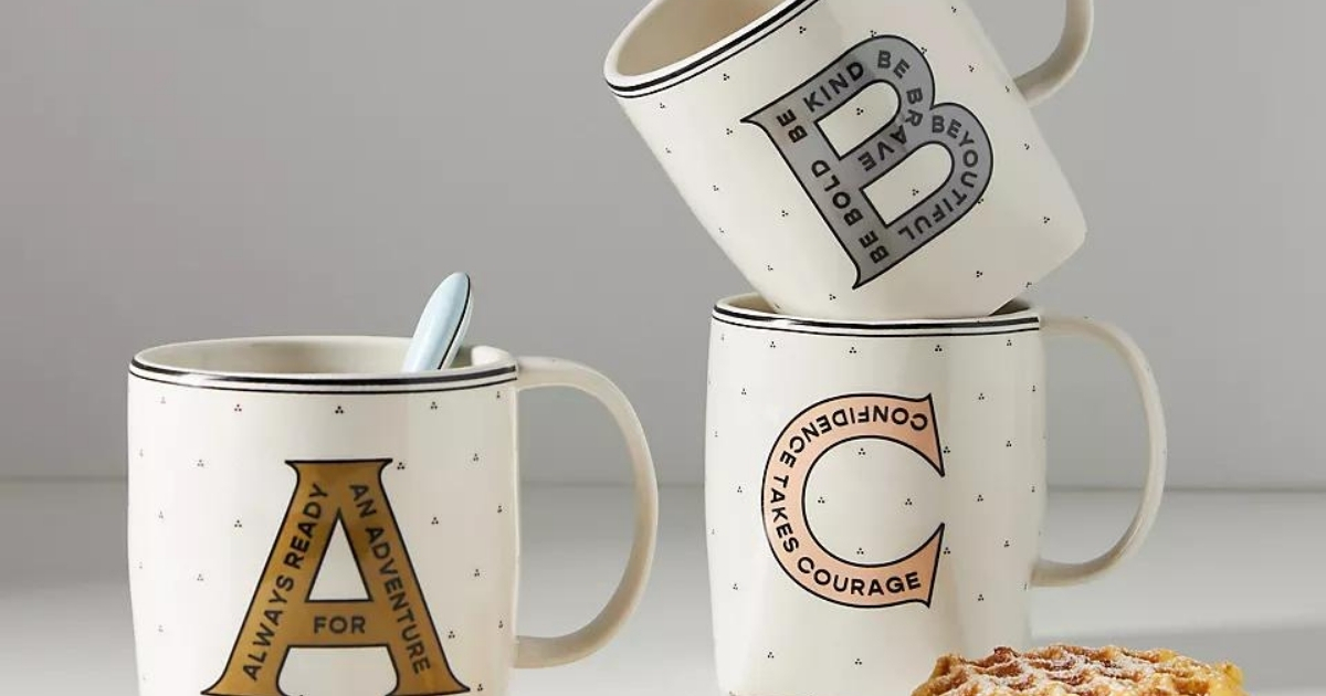 monogram mugs