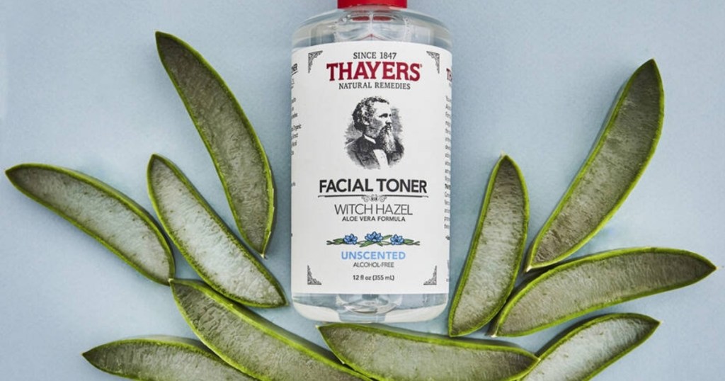 Thayer's unscented facial toner with aloe plant pieces