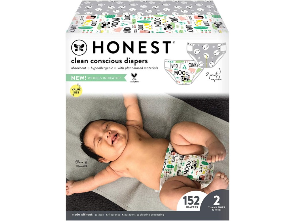 The Honest Company Super Club Box Size 2 Diapers 152-Count