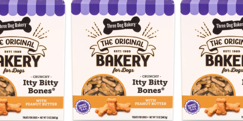 Three Dog Bakery Bitty Bones Dog Treats Only $2.84 Shipped on Amazon (Regularly $4)