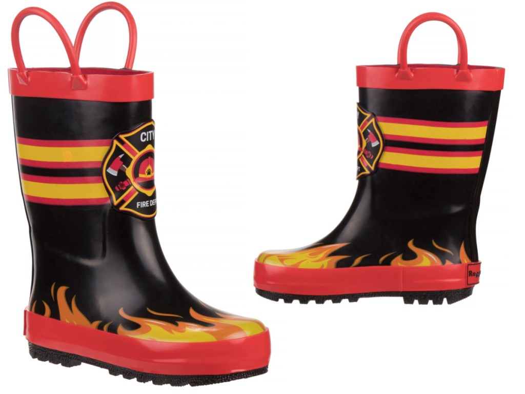 boys fire rain boots