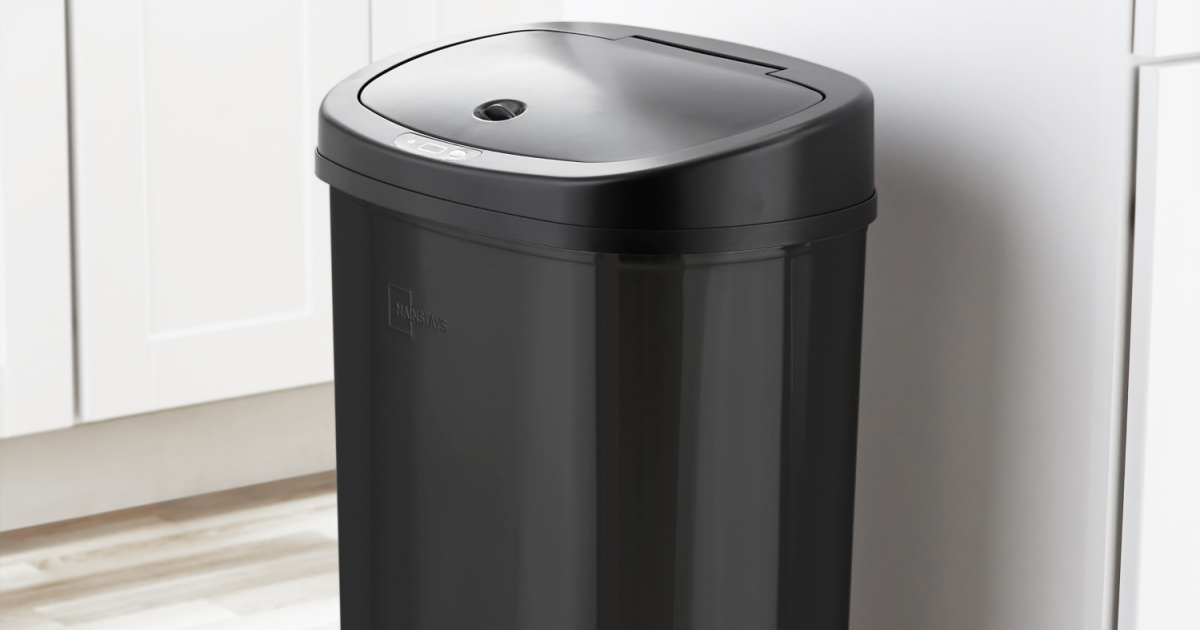 Mainstays MotionSensor Stainless Steel Trash Can Just 34.98 on