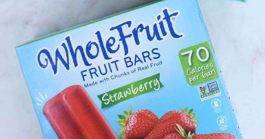 Box of Whole Fruit Bars in Strawberry flavor