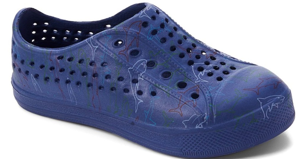 boys blue perforated shoes