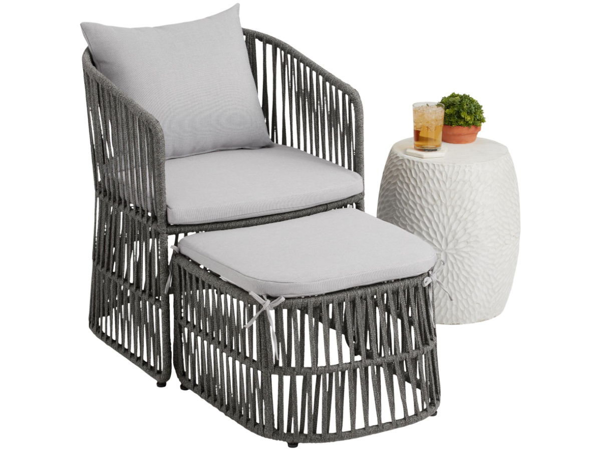 Gray rapallo outdoor 2024 lounge chair