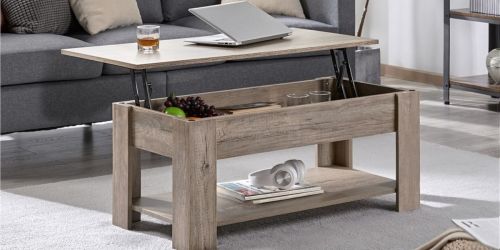 Coffee Table w/ Lift-Top Design & Hidden Storage Only $96.89 Shipped on Walmart.com
