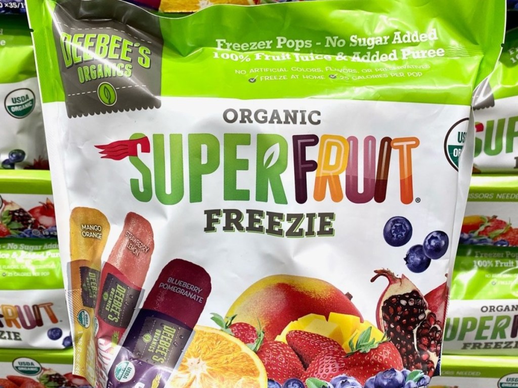 package of organic freezer pops