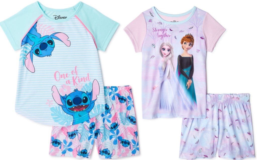 disney girls shorts pajamas