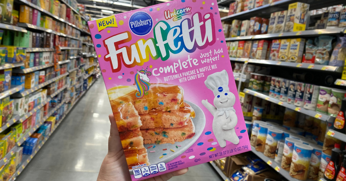 Box of Funfetti pancake mix
