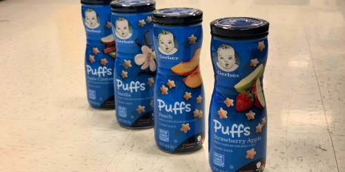 Gerber Puffs Cereal Snacks 6-Count Just $8.94 Shipped on Amazon | Only $1.49 Each