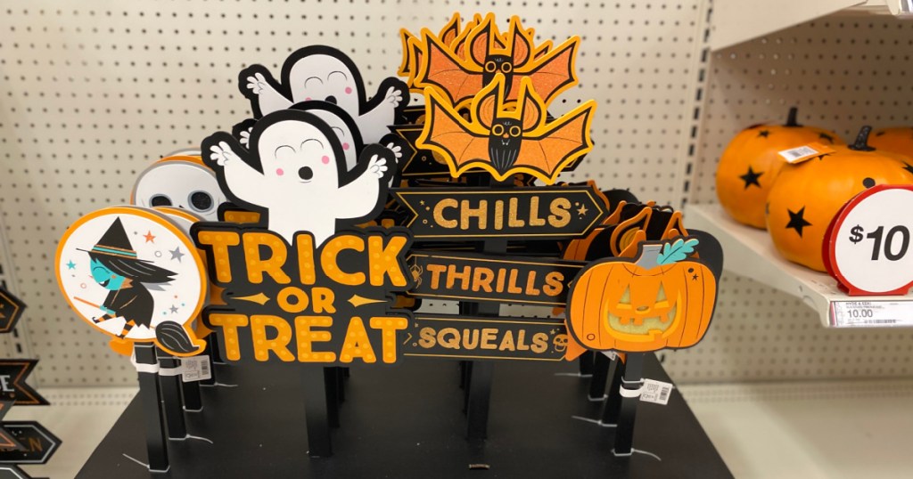 Target Halloween decorations in store