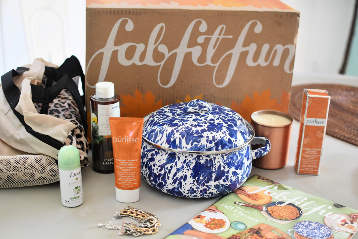 kitchen table with fall fit fab fun box