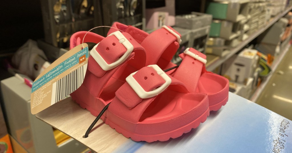 pink kids sandals 
