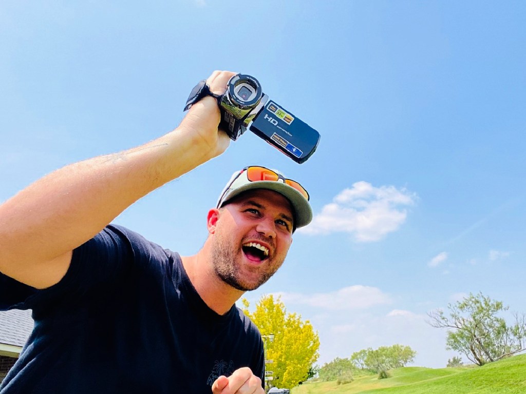 man holding a Digital Video Camcorder