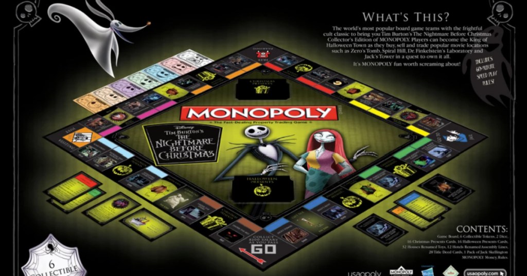 Nightmare Before Christmas Monopoly board