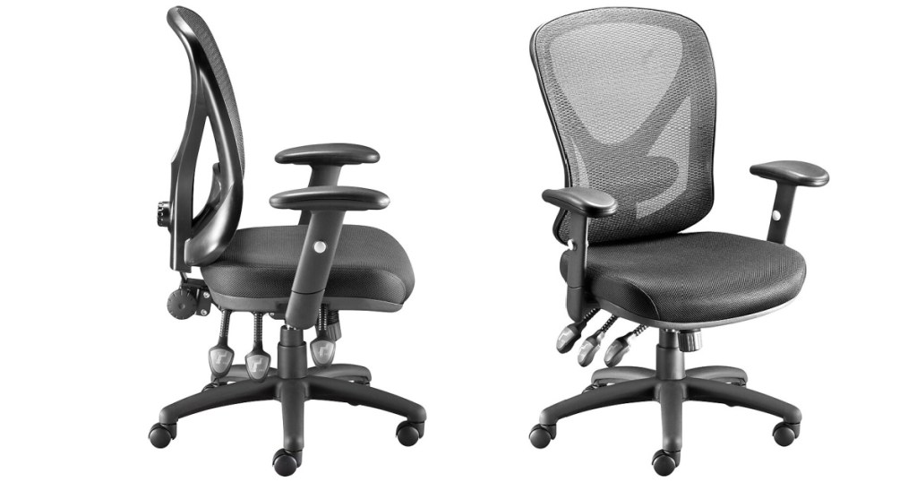 side and front view of office chair
