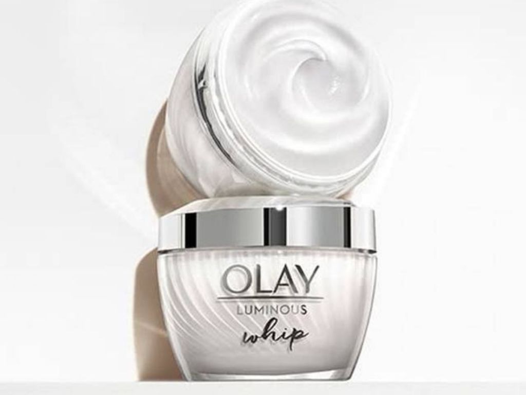 bottle of Olay moisturizer