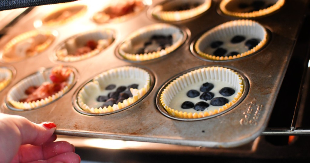pancake muffins in the oven