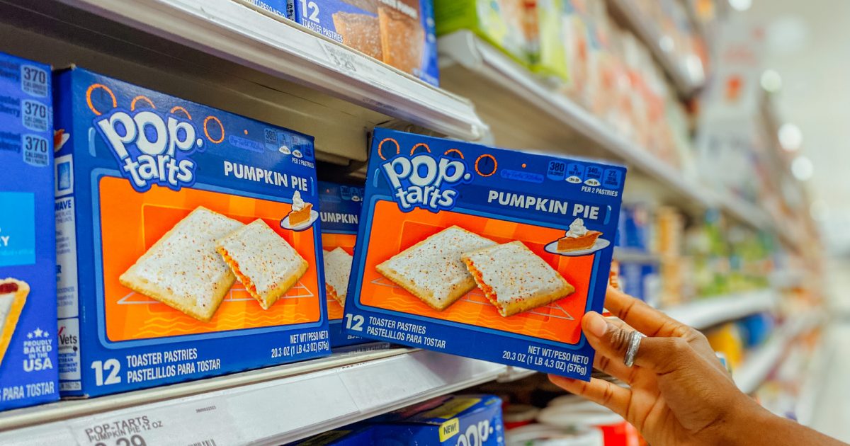 Pumpkin Pie Pop Tarts on Store Shelf